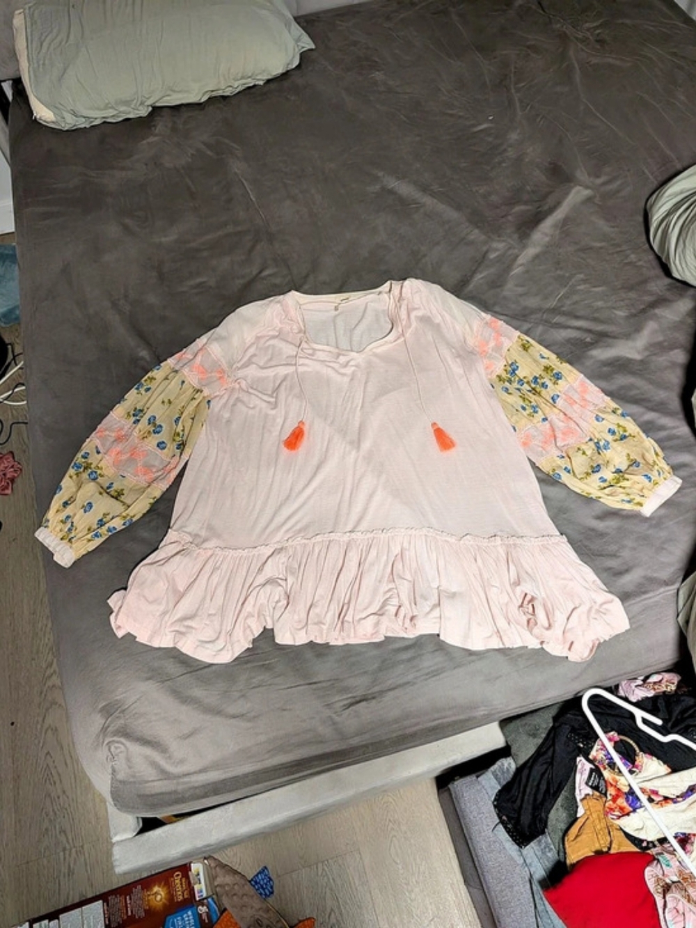 Free People Floral Tunic Pink